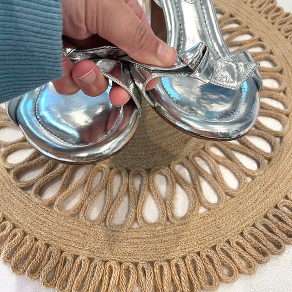 Alexandre Birman Women's Clarita Flare Block Heel Sandals Silver Size EU 40 - Picture 9 of 14